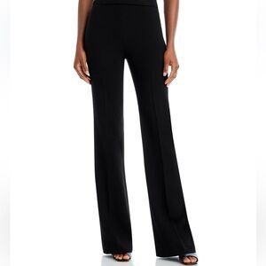 Theory Demitria Admiral Black Crepe Flared Pants Size 4